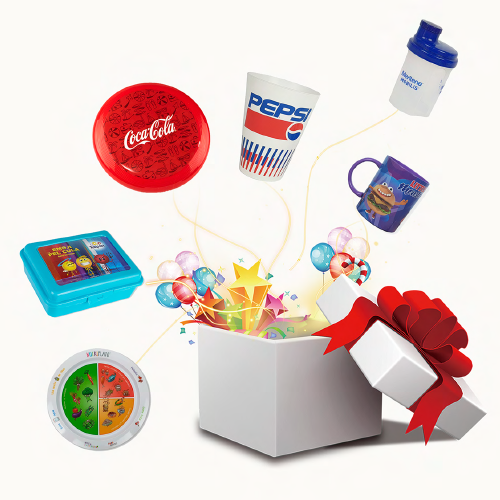 Catálogo regalos en plástico reutilizable