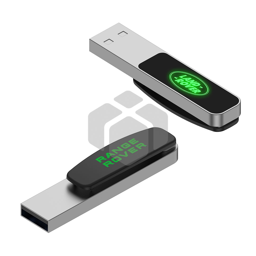 Mini USB con clip y luz LED