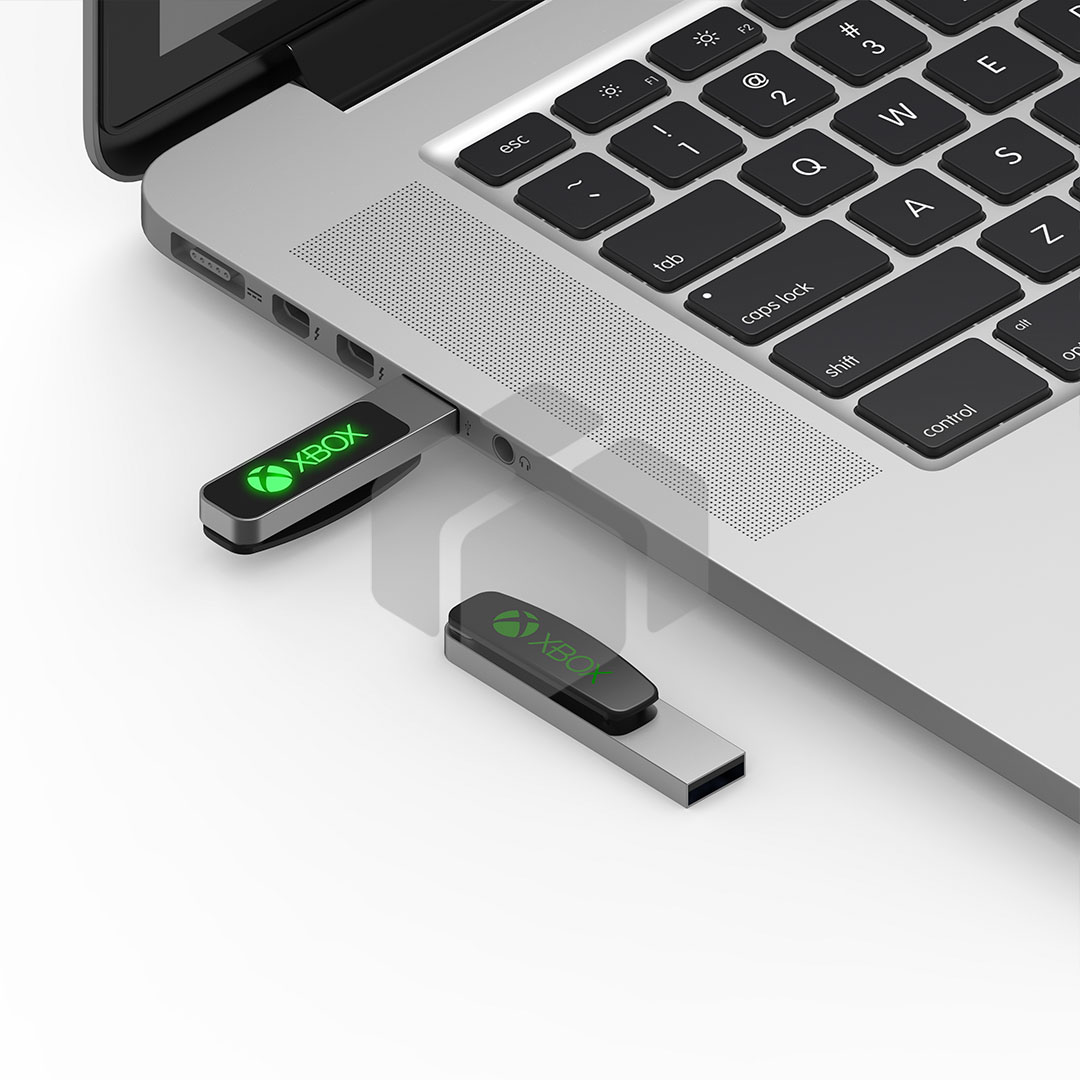 Mini USB con clip y luz LED