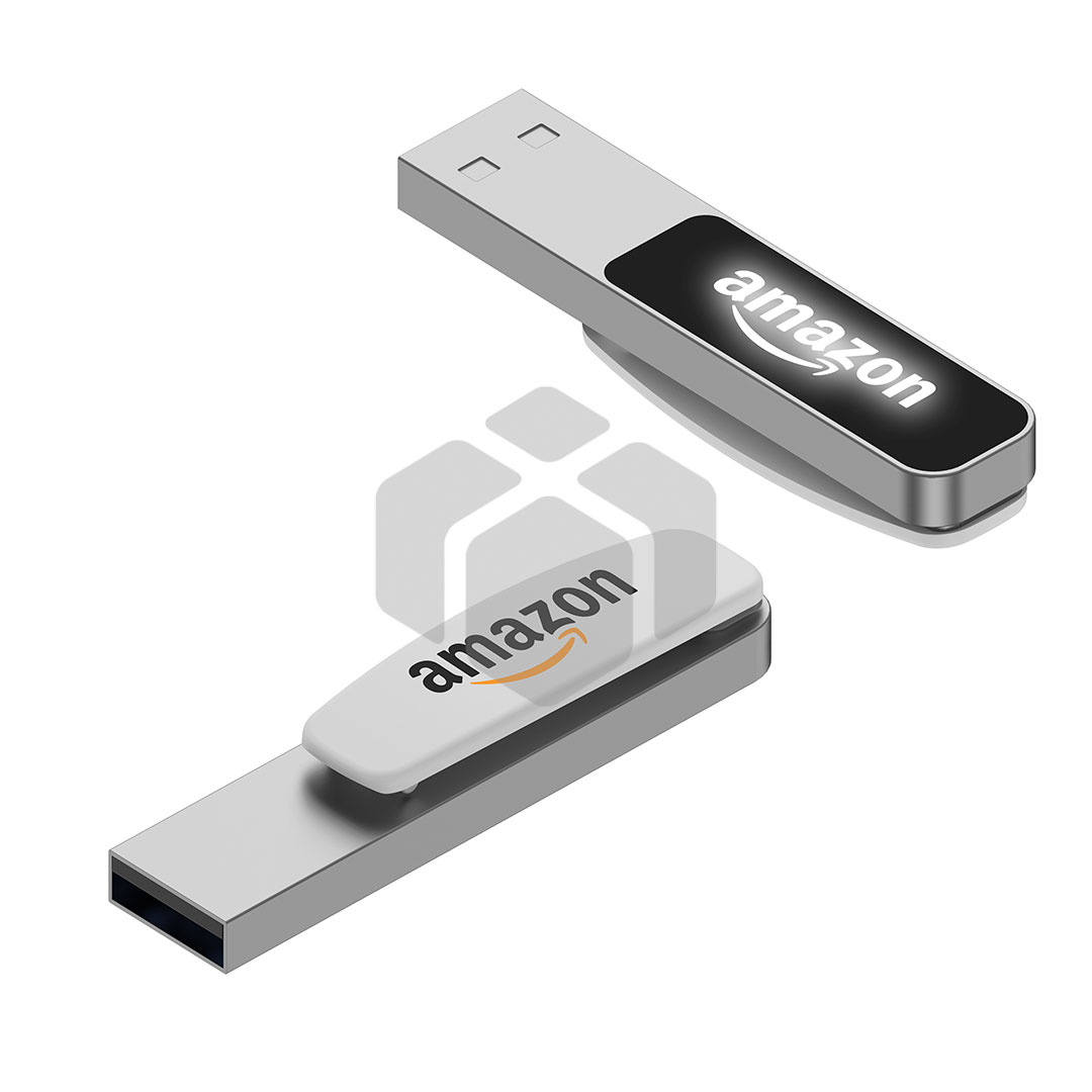 Mini USB con clip y luz LED