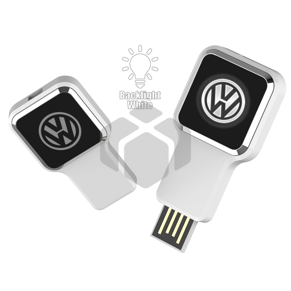 Memoria USB LED Fondo Negro Retractil