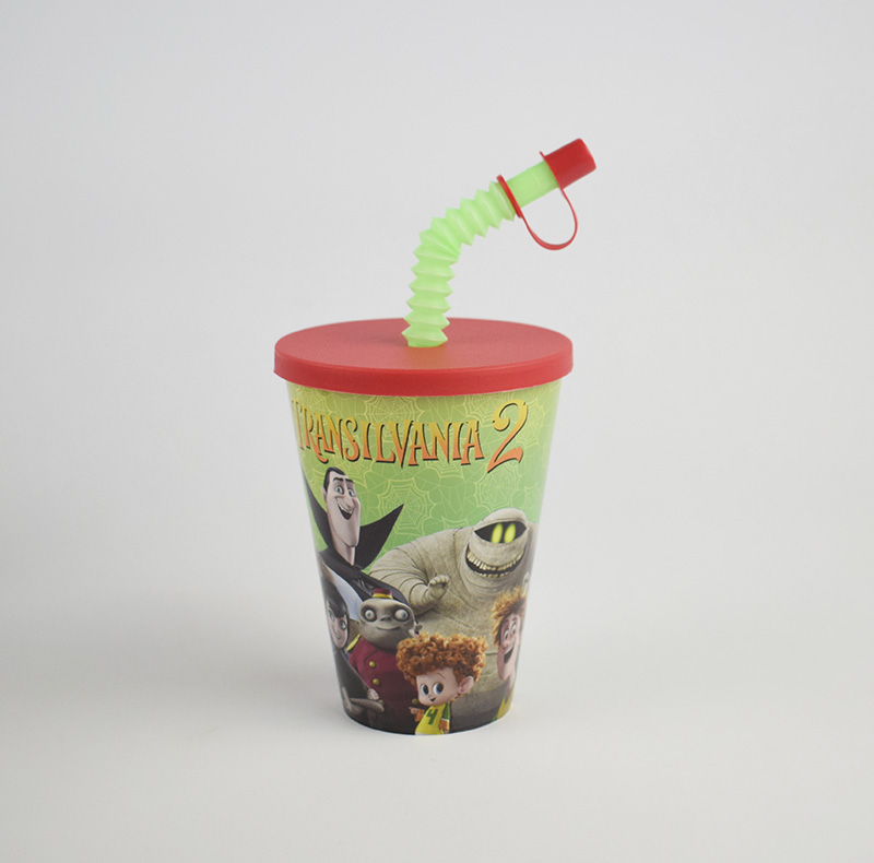 Vaso 440 ml IML + Tapa + Caña + Tapón