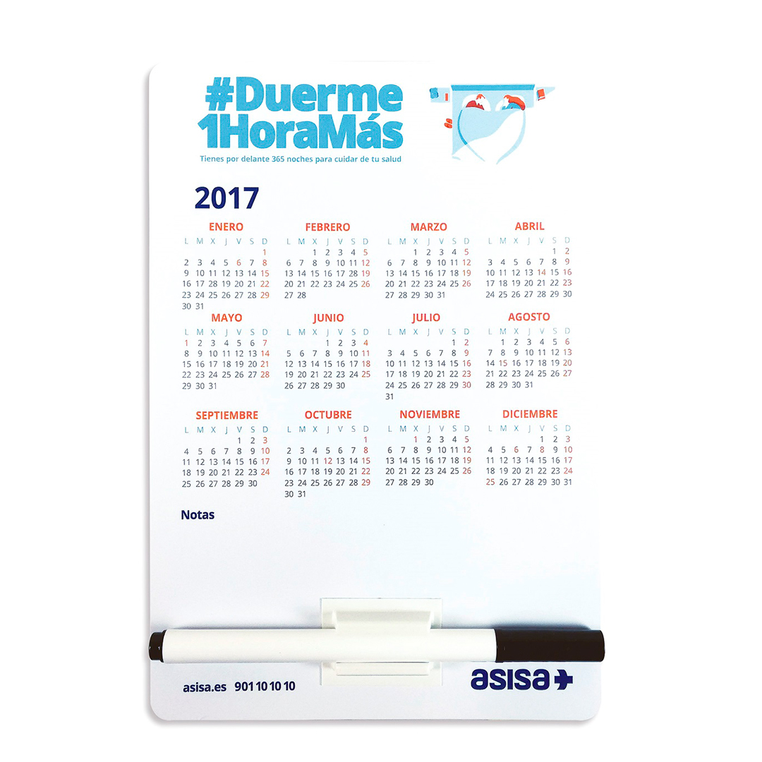 Calendario imantado