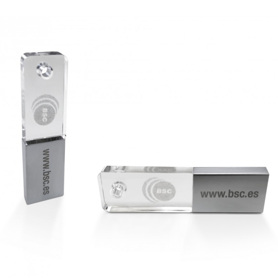 Memoria USB Metal Y Cristal