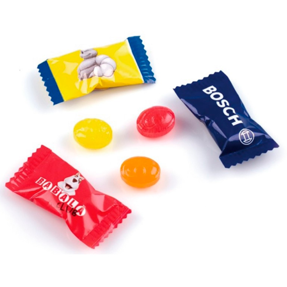Caramelos flowpack personalizados