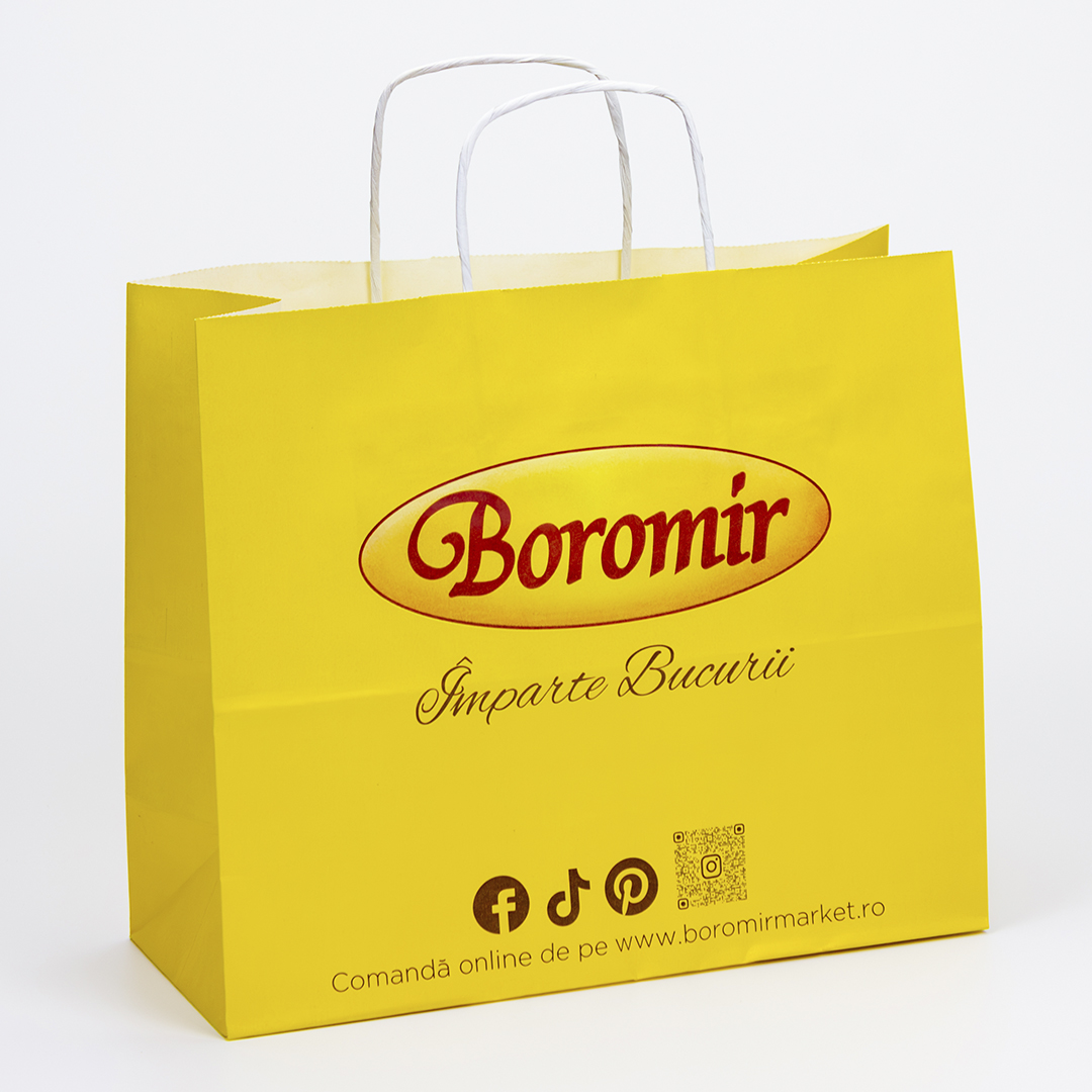Bolsa papel con asas torcidas