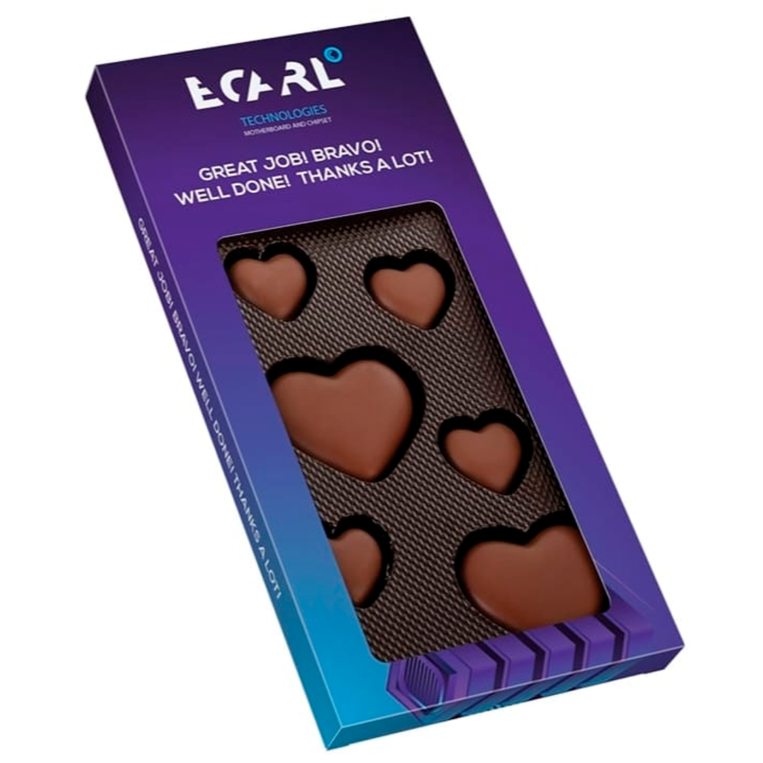 Set de chocolates en forma de corazón