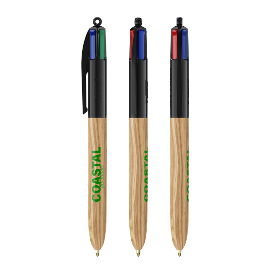 Bolígrafo BIC® 4 Colours Wood Style
