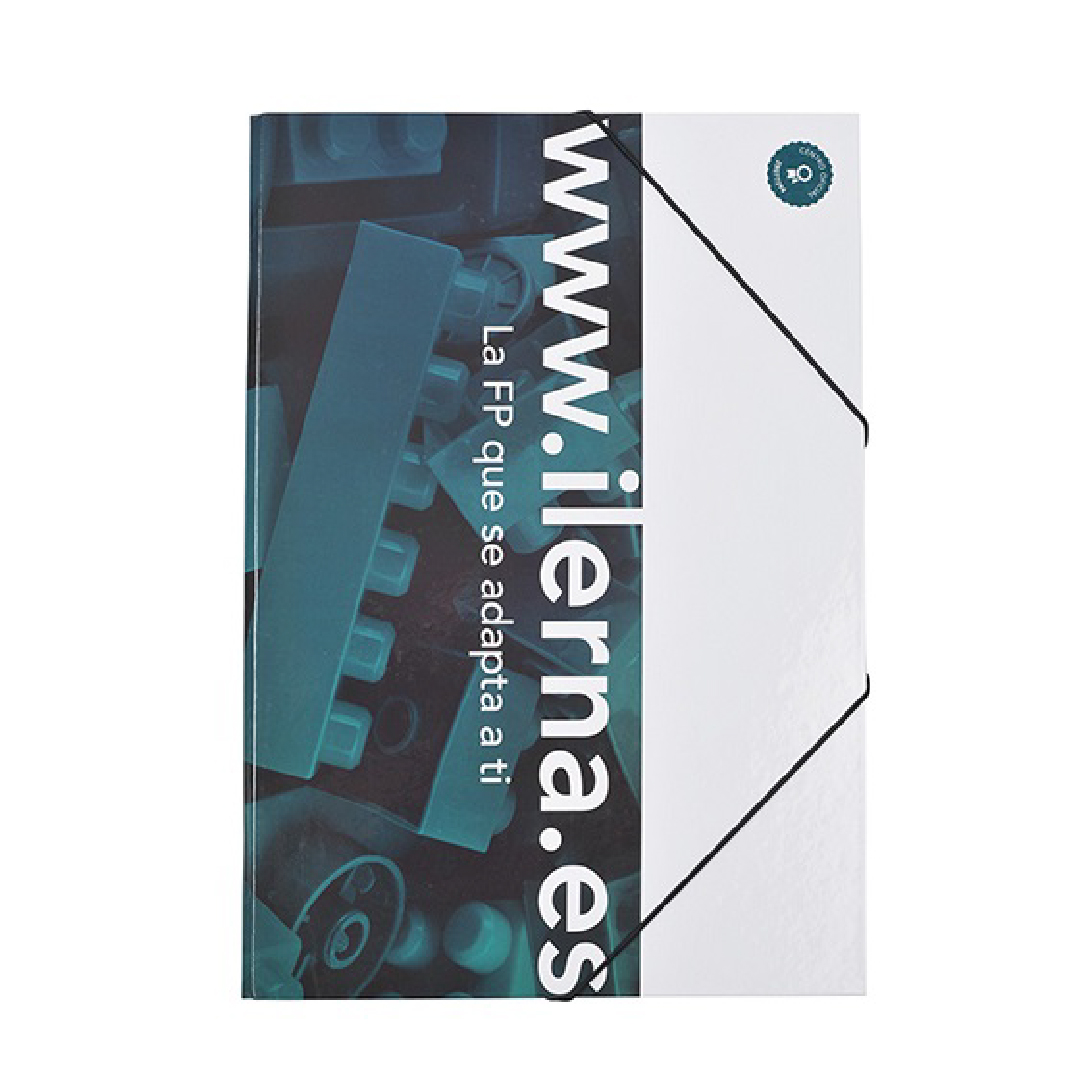 Carpeta gomas cartón forrado personalizada