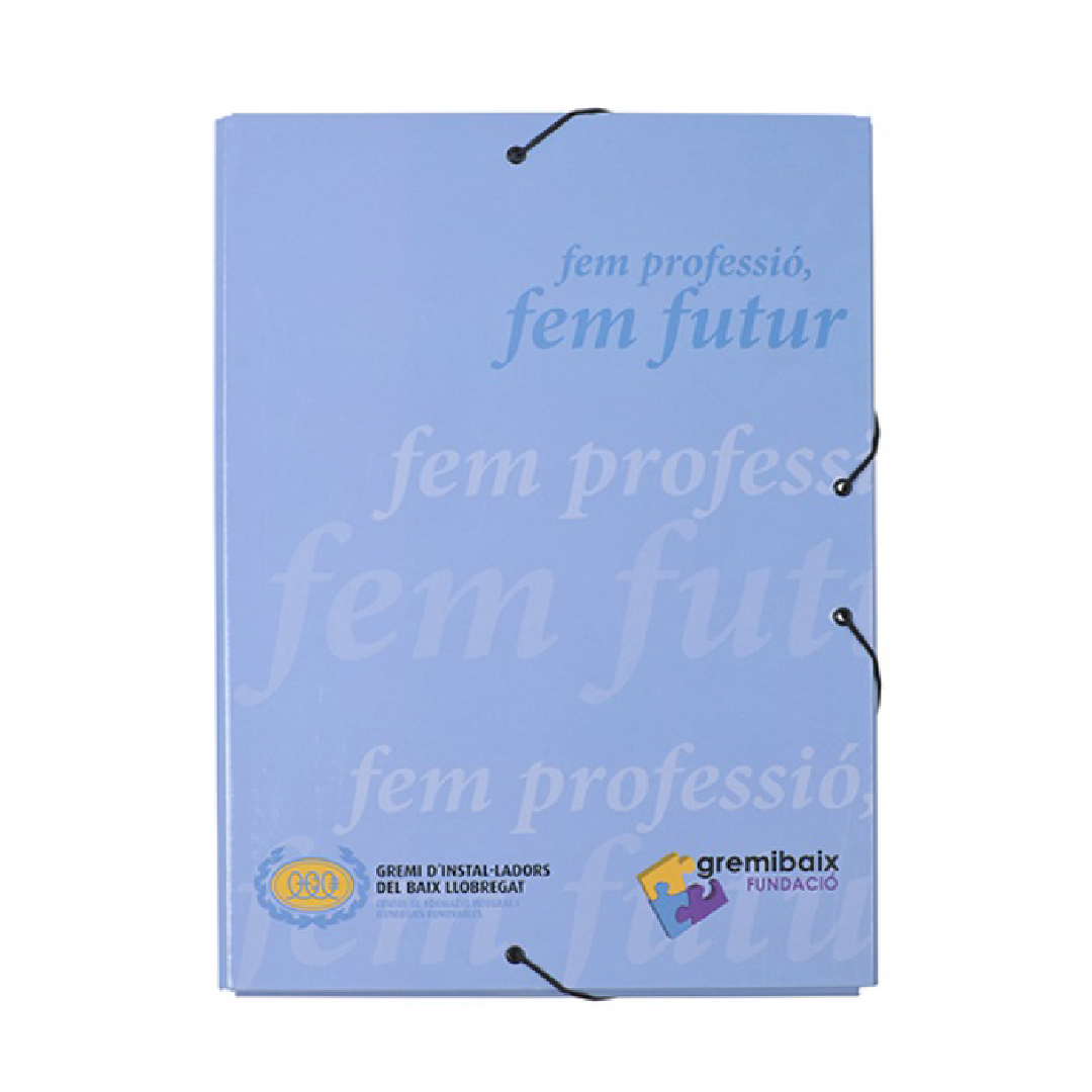 Carpeta gomas cartón forrado personalizada