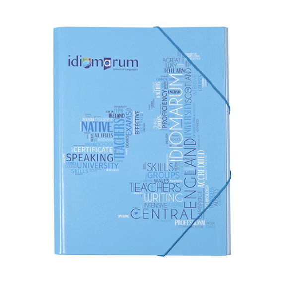 Carpeta gomas cartón forrado personalizada