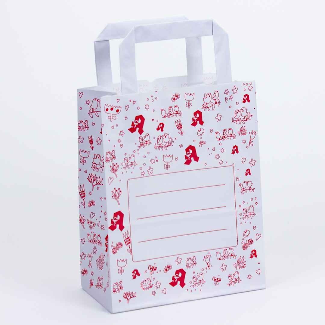 Bolsas de papel personalizadas con asas planas
