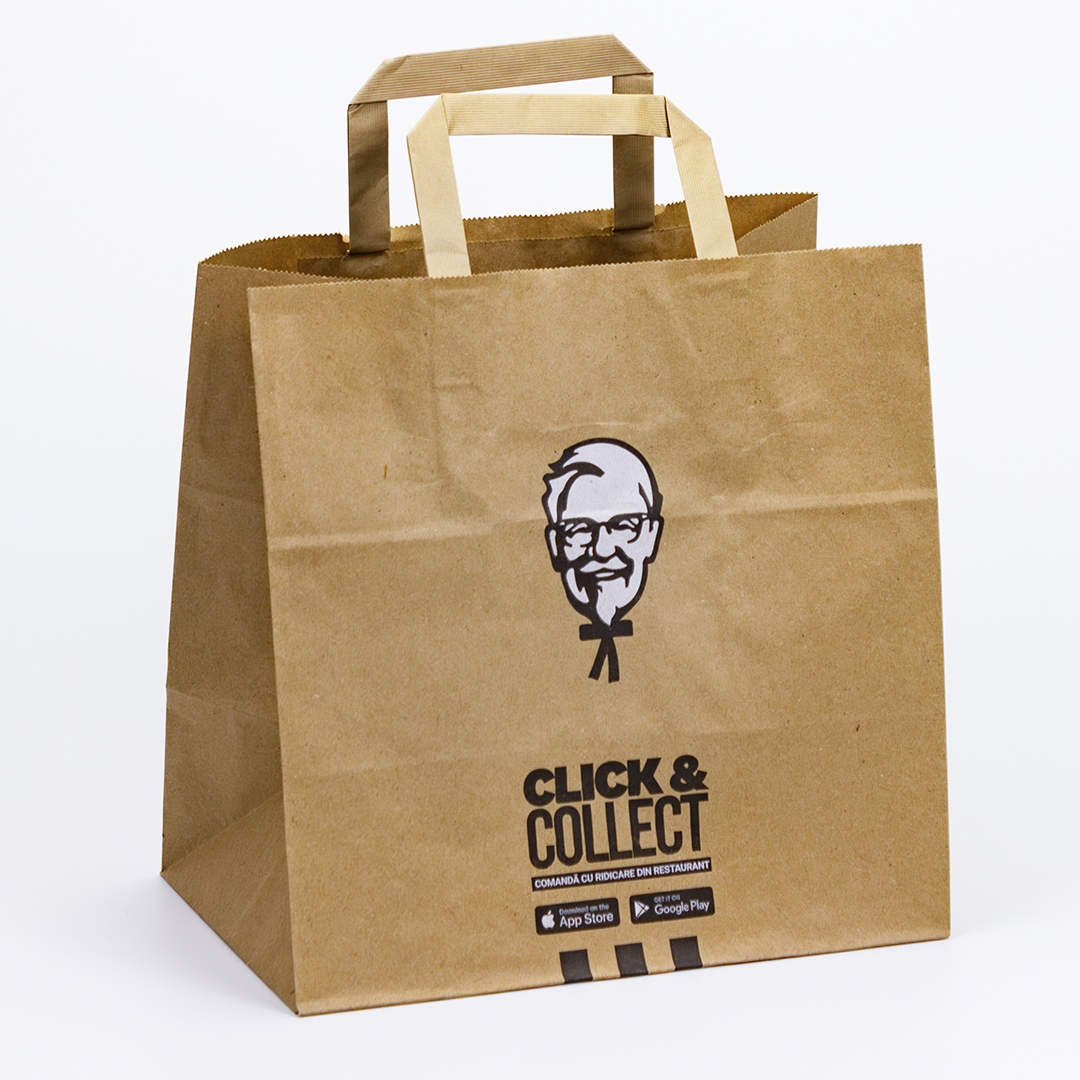 Bolsas de papel personalizadas con asas planas