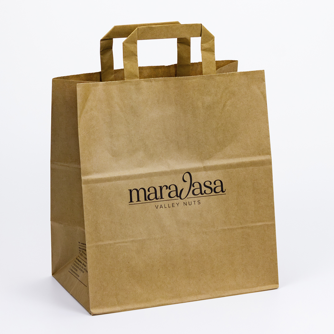 Bolsas de papel personalizadas con asas planas