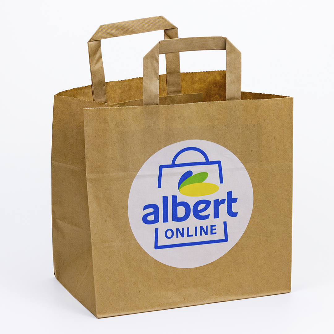 Bolsas de papel personalizadas con asas planas