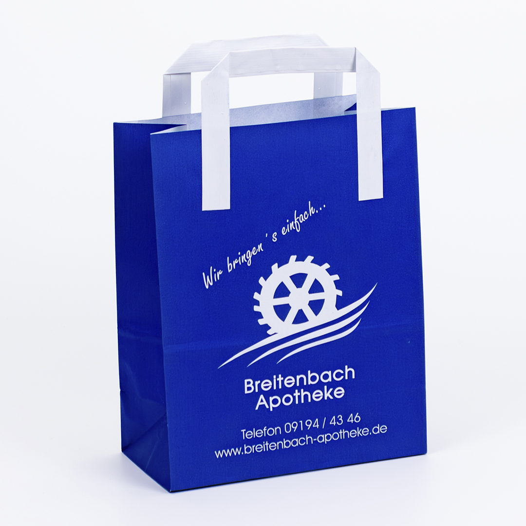Bolsas de papel personalizadas con asas planas