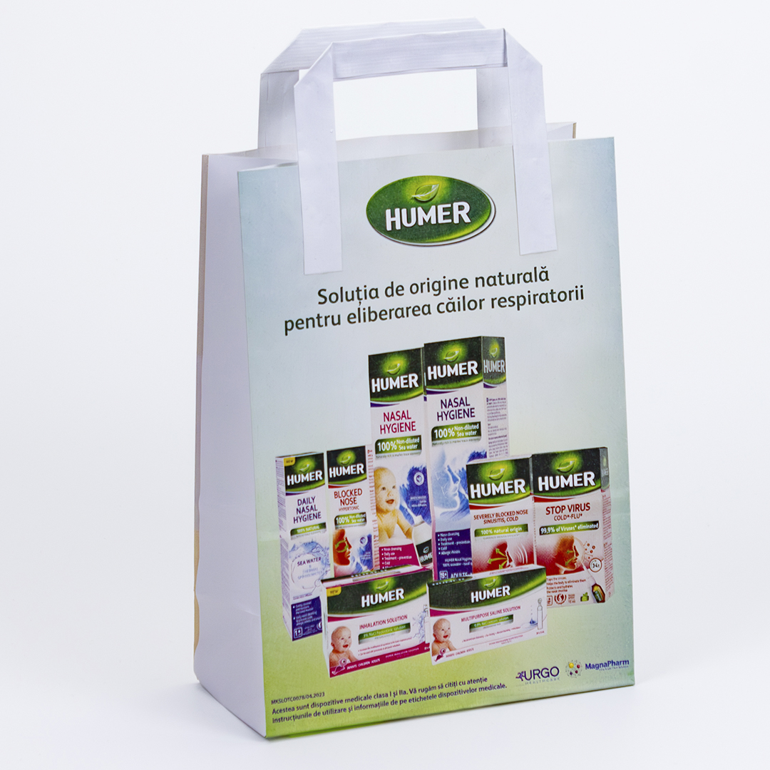 Bolsas de papel personalizadas con asas planas