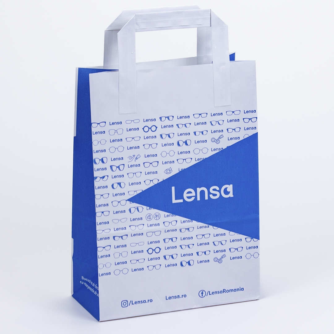 Bolsas de papel personalizadas con asas planas
