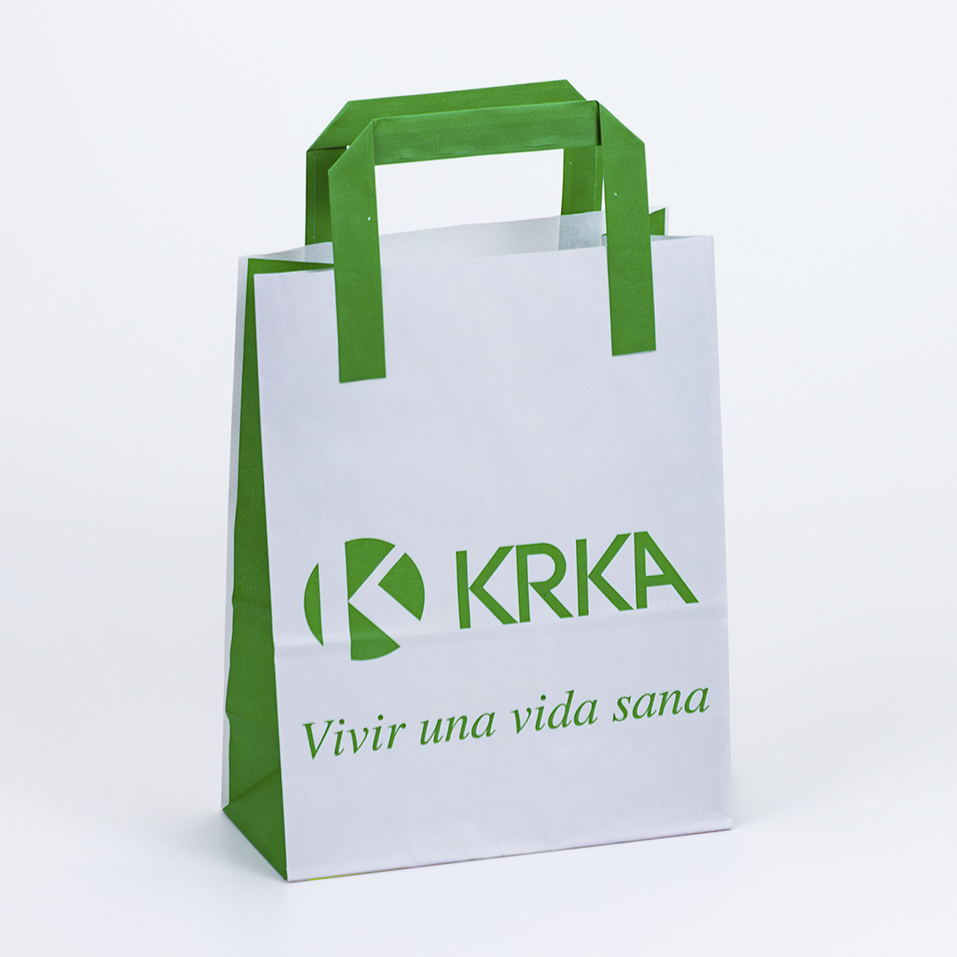 Bolsas de papel personalizadas con asas planas