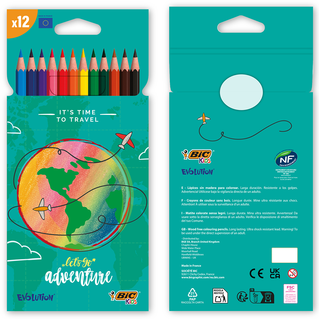 BIC® Kids Evolution® Set de colores x12
