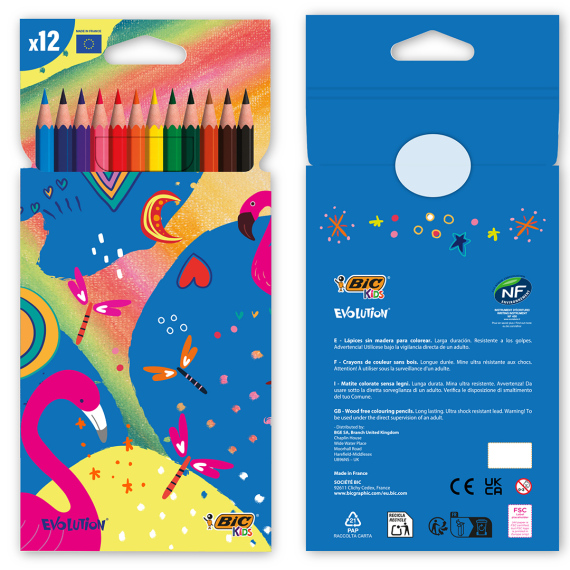 BIC® Kids Evolution® Set de colores x12