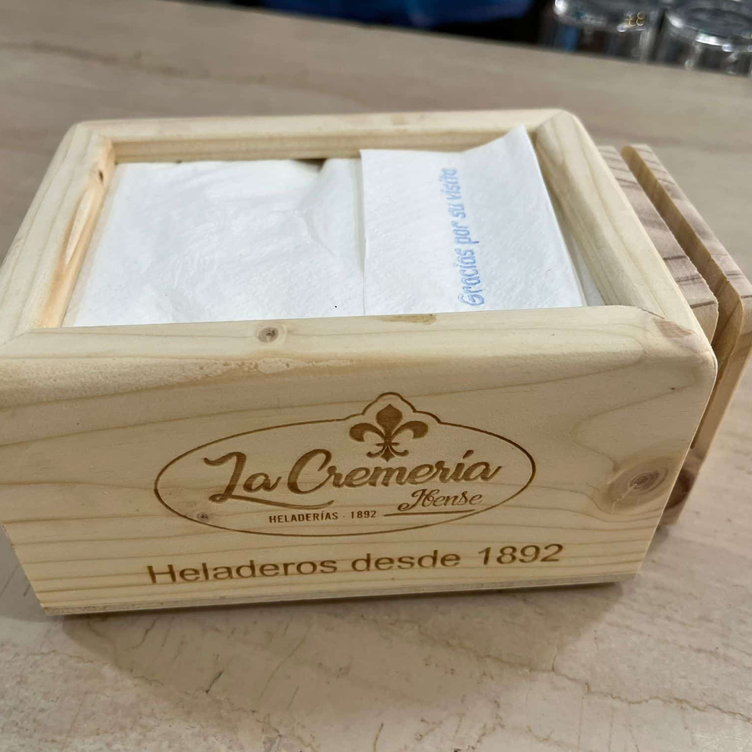 Servilletero Cubo en madera