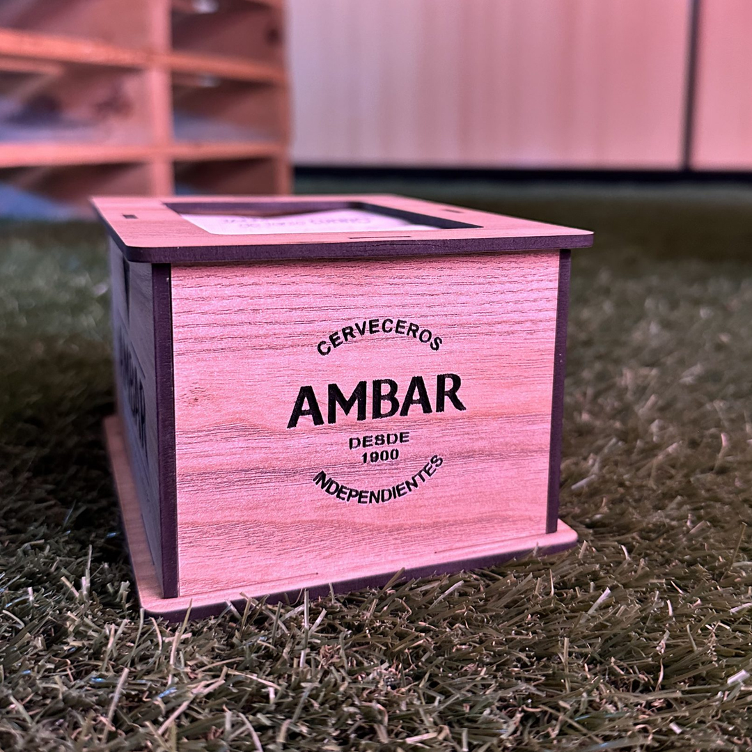 Servilletero Cubo en madera