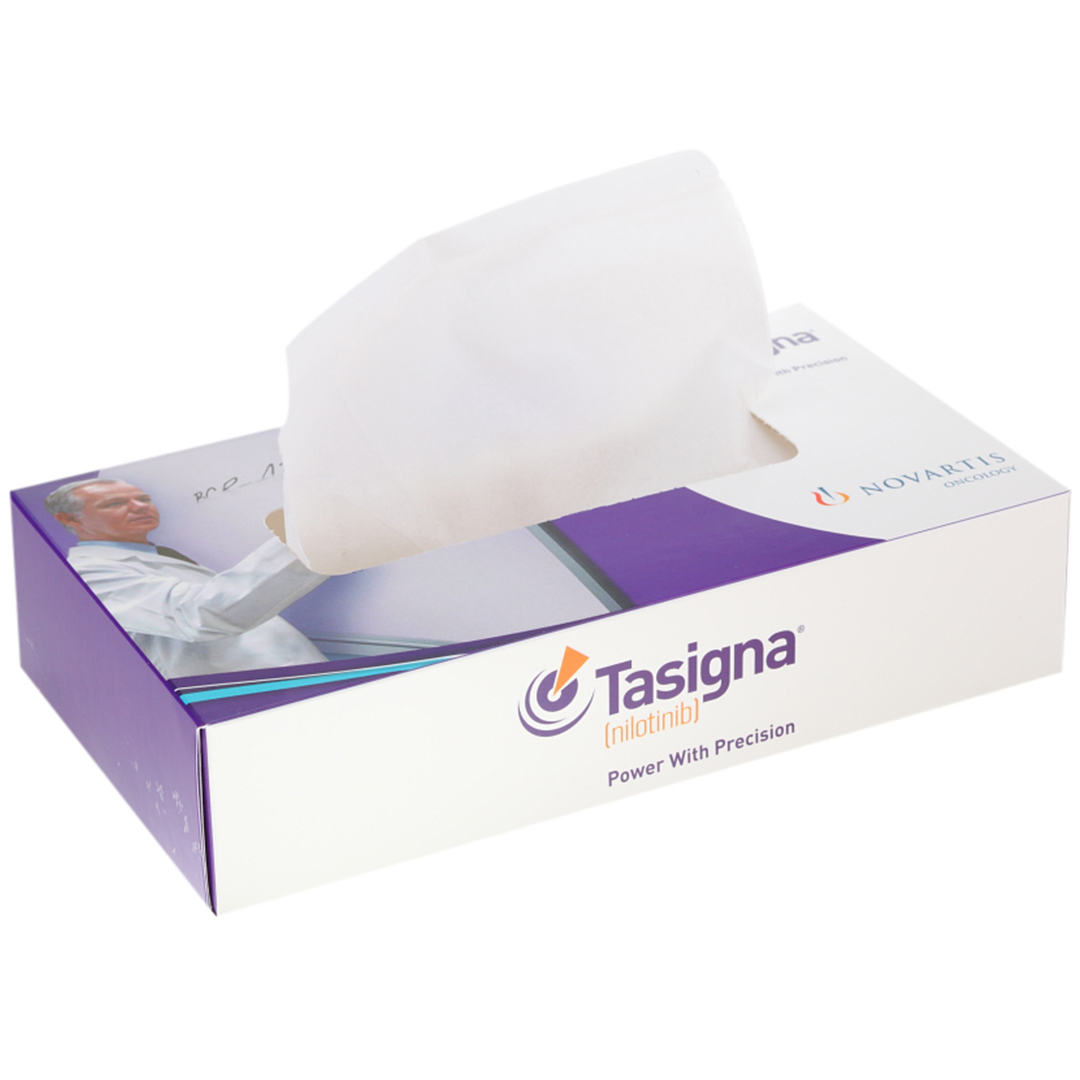 Caja de pañuelos rectangular