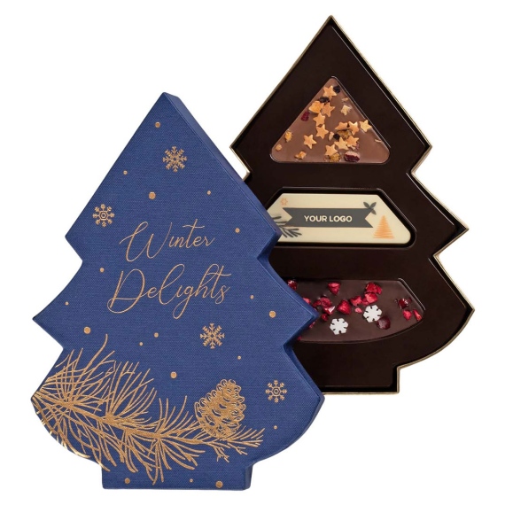 Chocolate set on Christmas tree