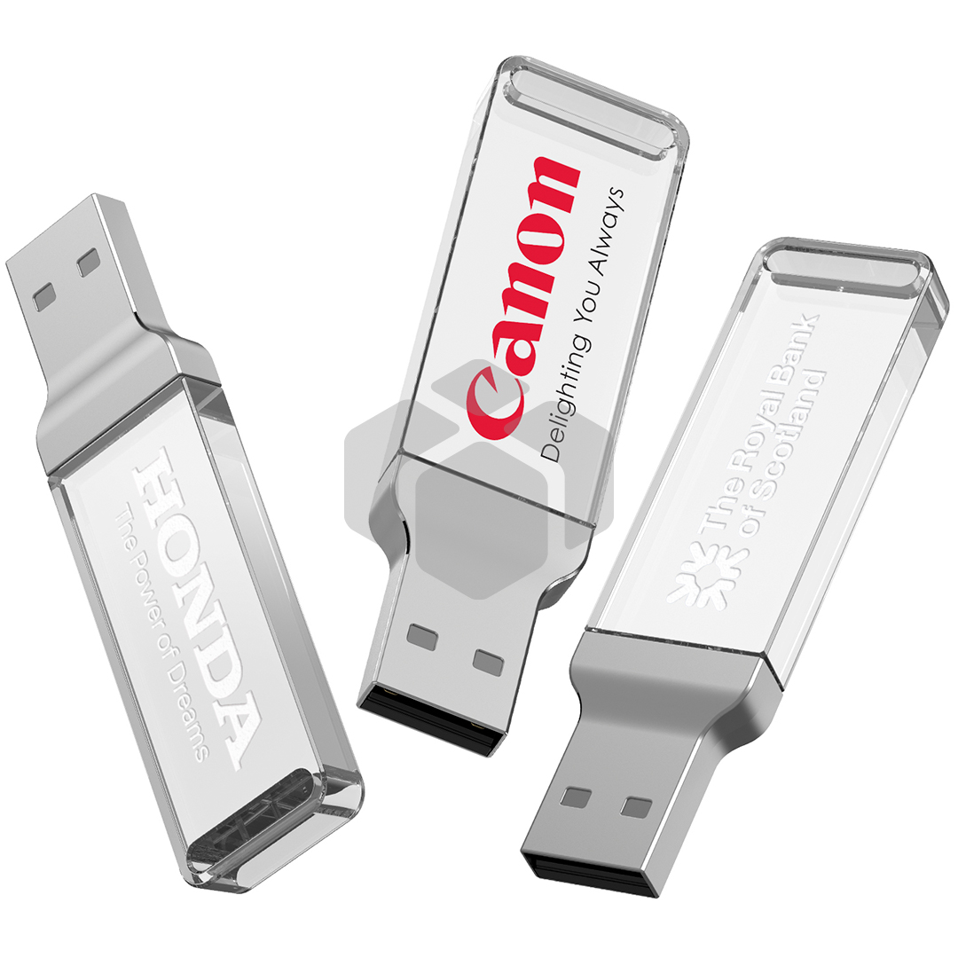 Memoria USB Slim en acrílico con Led de color