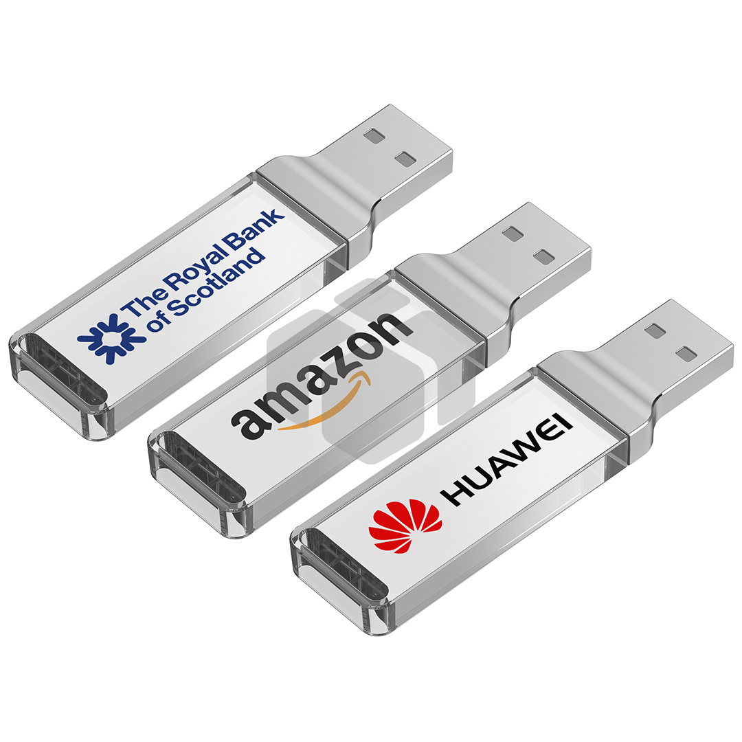 Memoria USB Slim en acrílico con Led de color