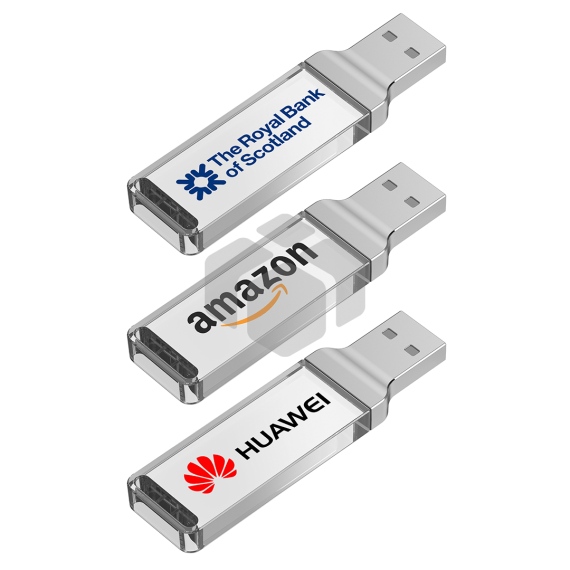 Memoria USB Slim en acrílico con Led de color