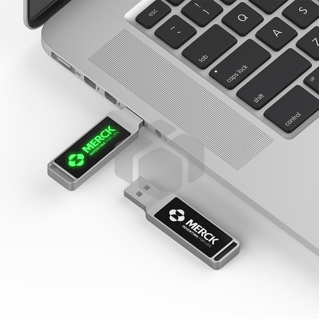 Memoria USB LED con tu logo en grande