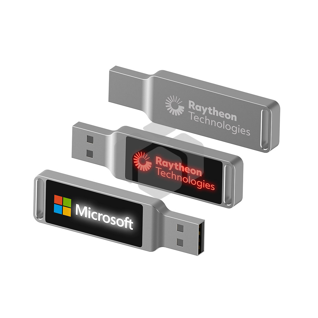 Memoria USB LED con tu logo en grande