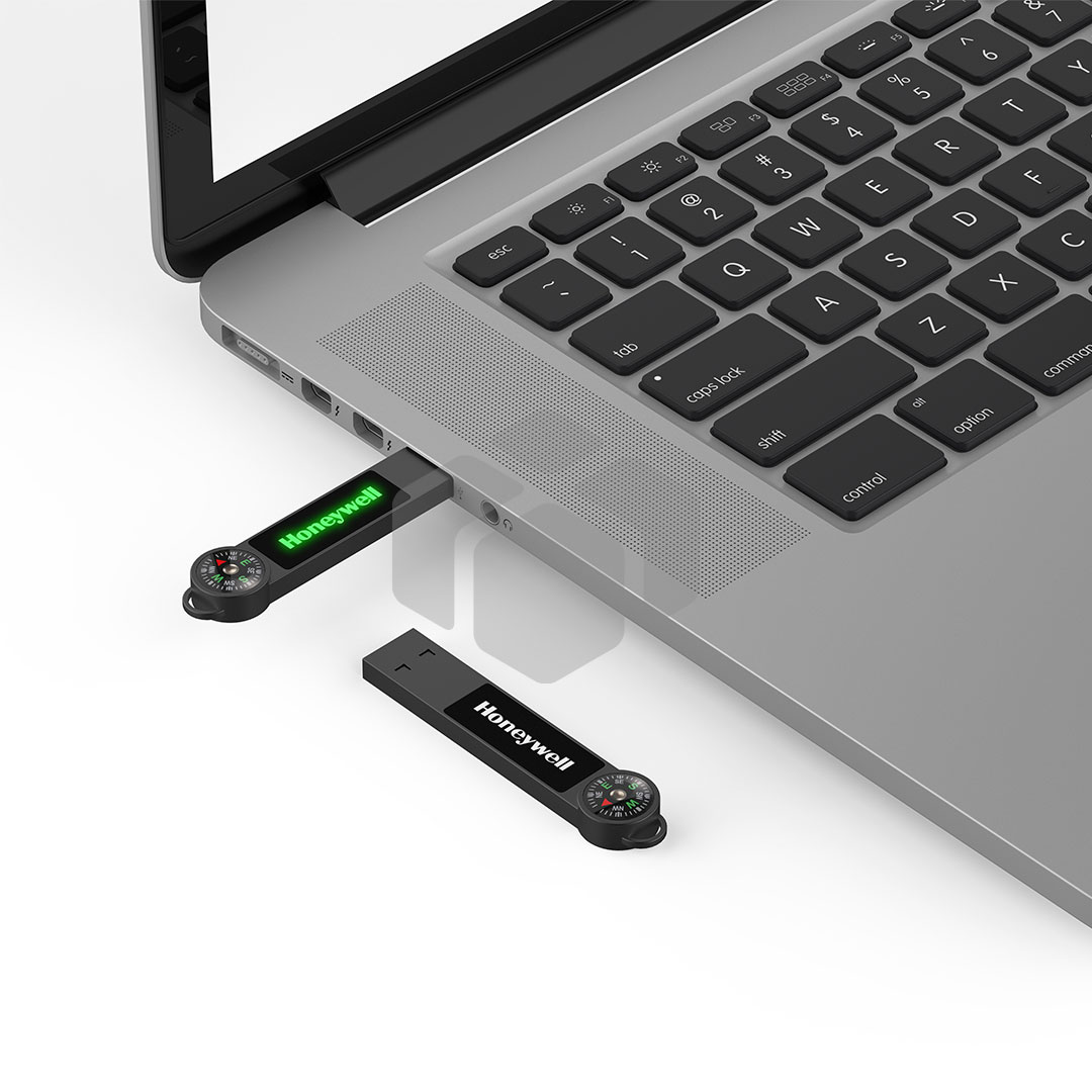 Memoria USB de metal con LED y Brújula