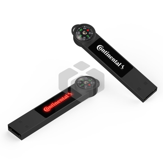 Memoria USB de metal con LED y Brújula