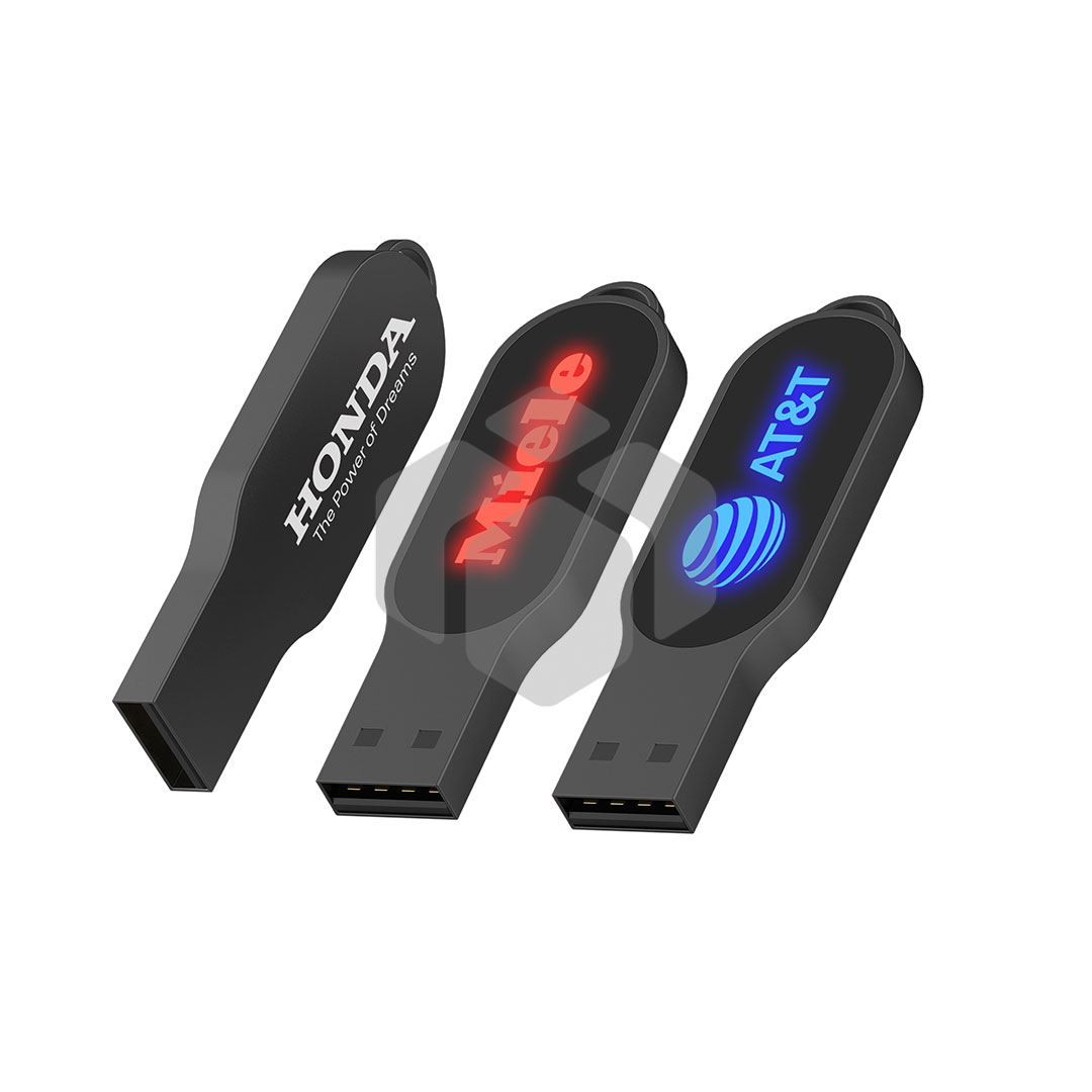 Memoria USB en forma de elipse con luz LED