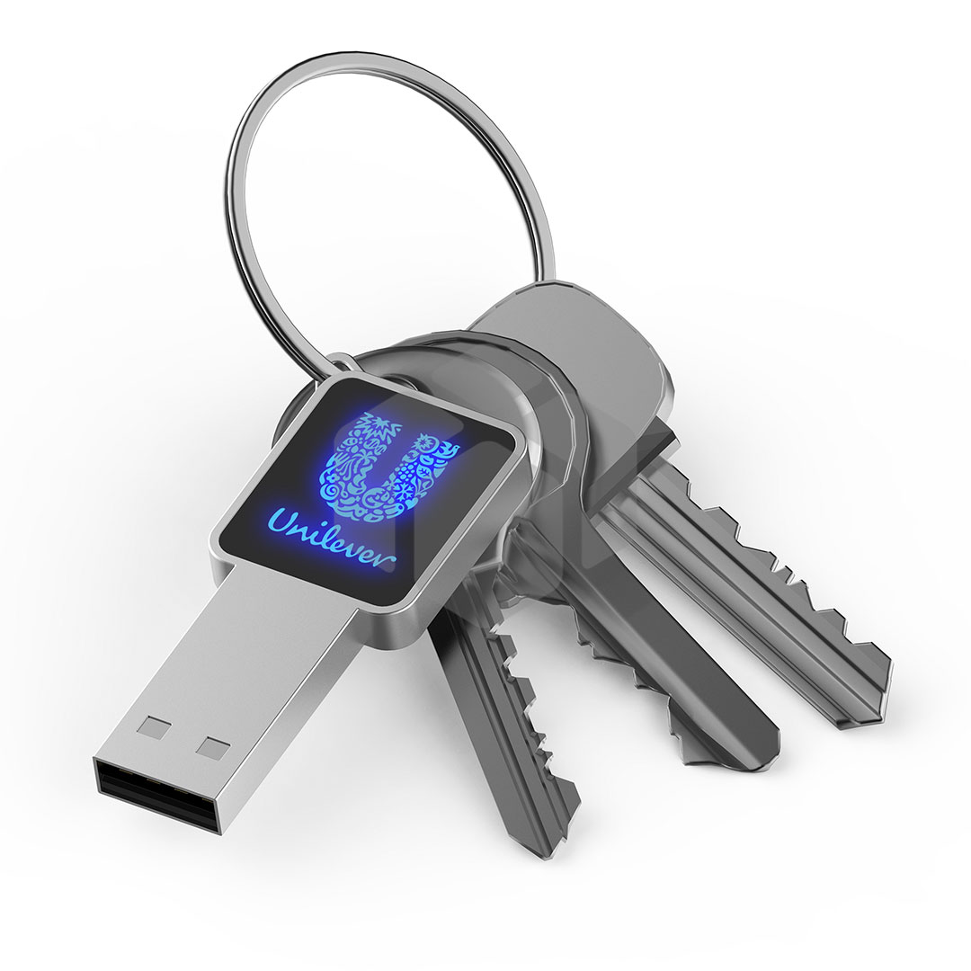 Mini memoria USB en forma de llave con LED