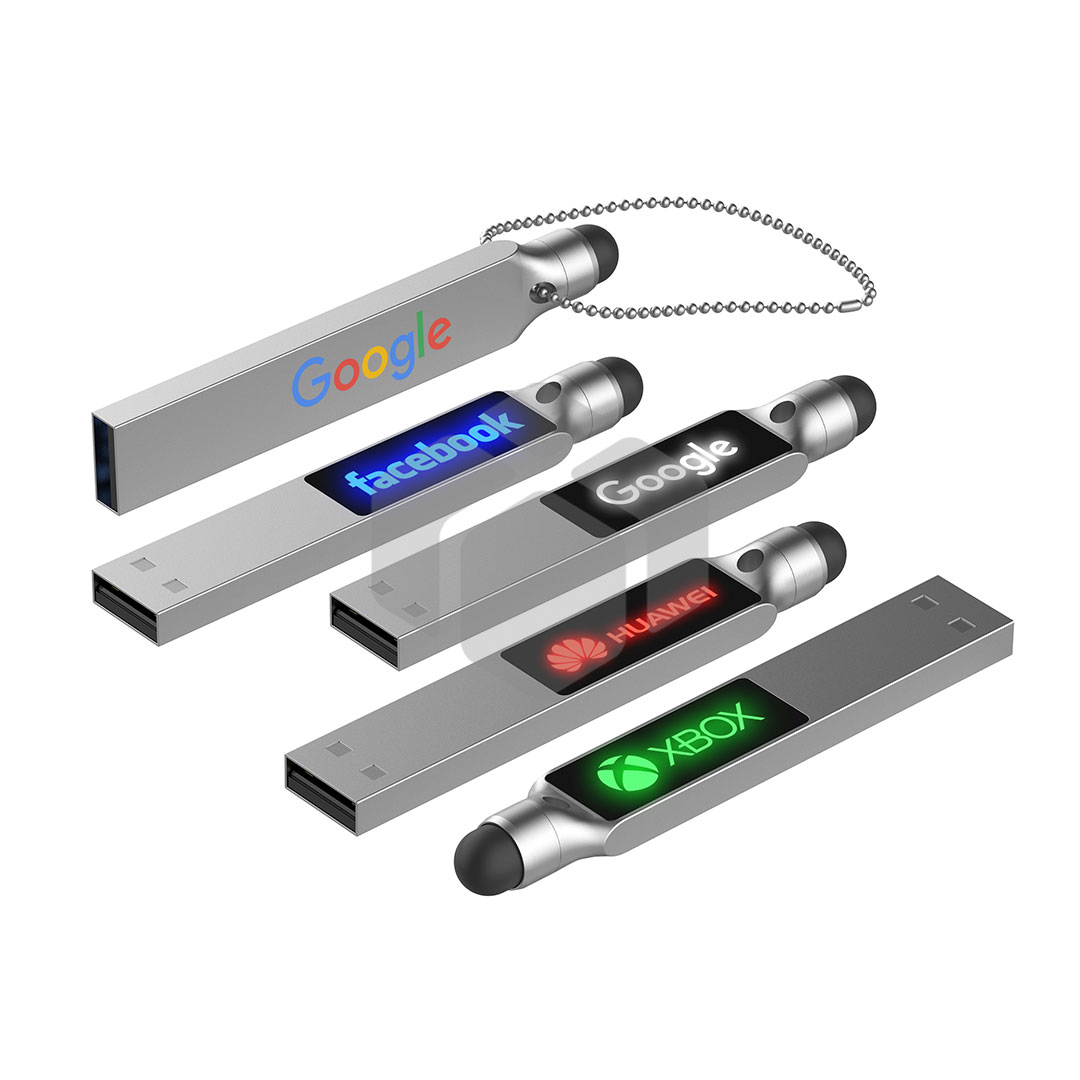 USB con LED y lápiz táctil