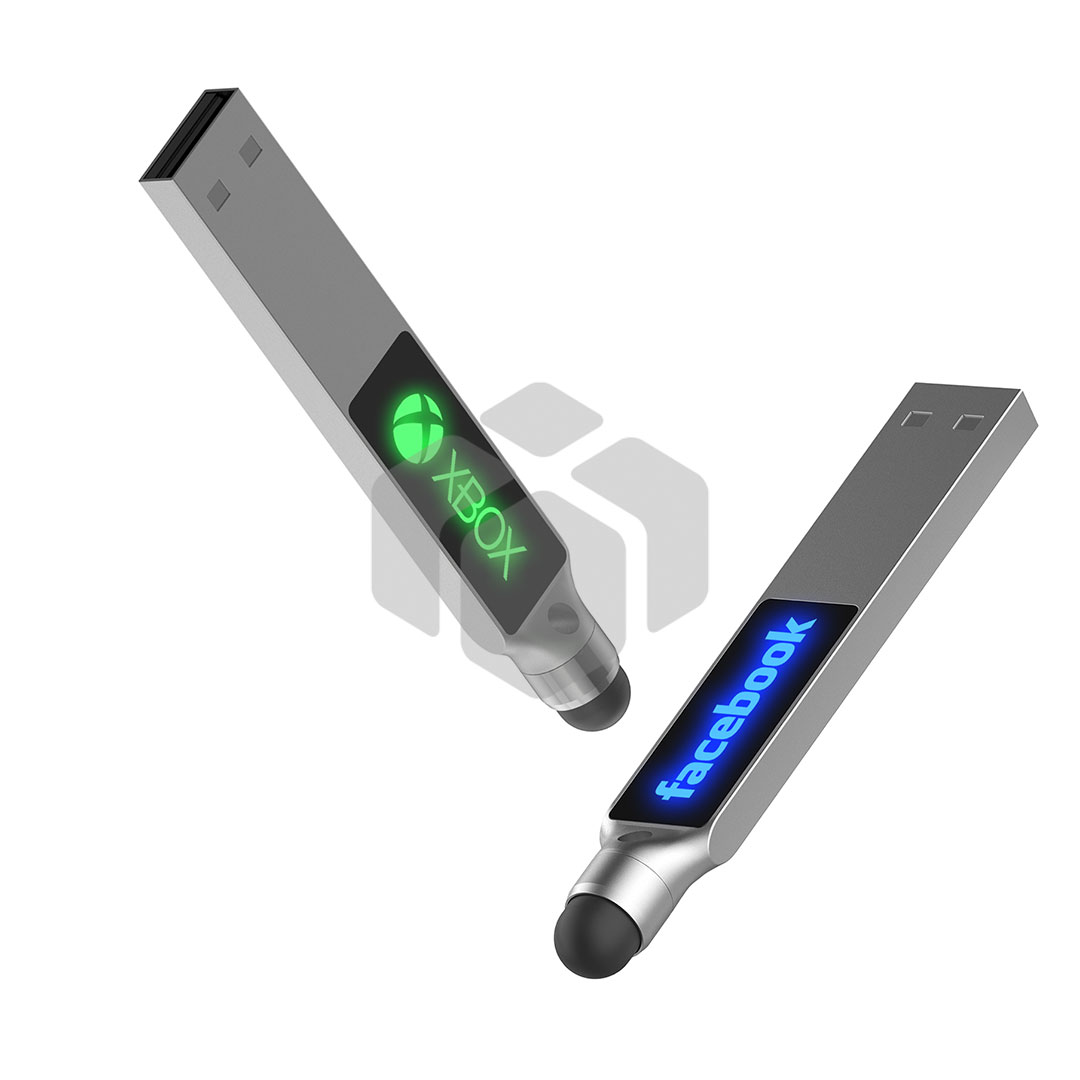 USB con LED y lápiz táctil