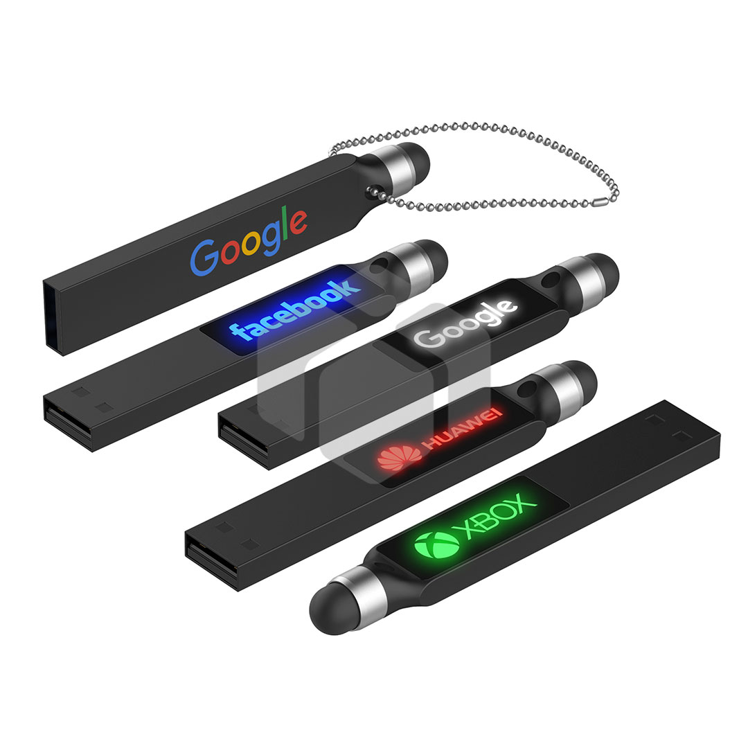 USB con LED y lápiz táctil