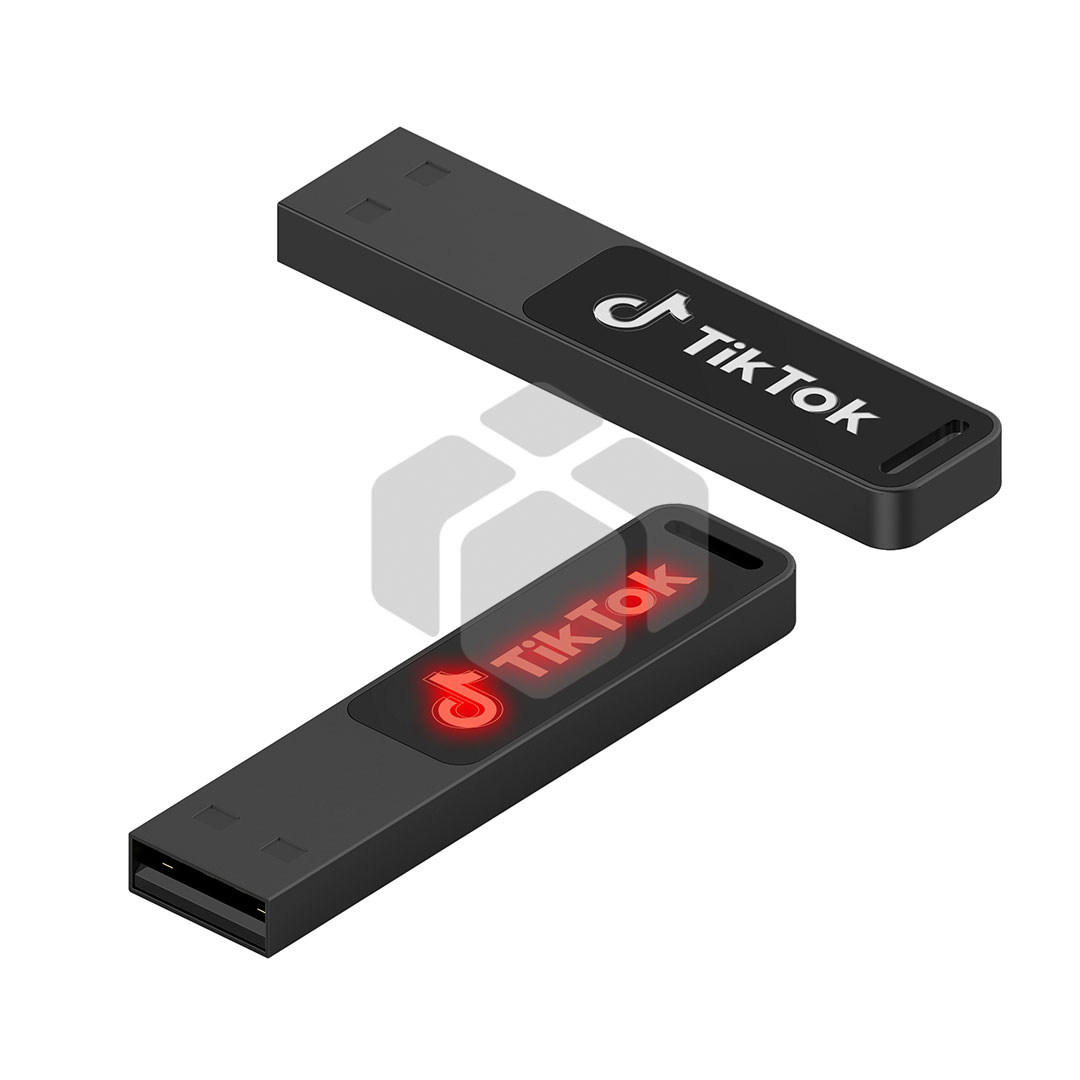Mini memoria USB de metal con LED
