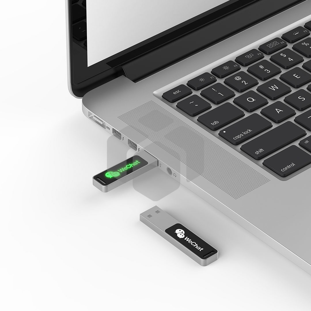 Mini memoria USB de metal con LED